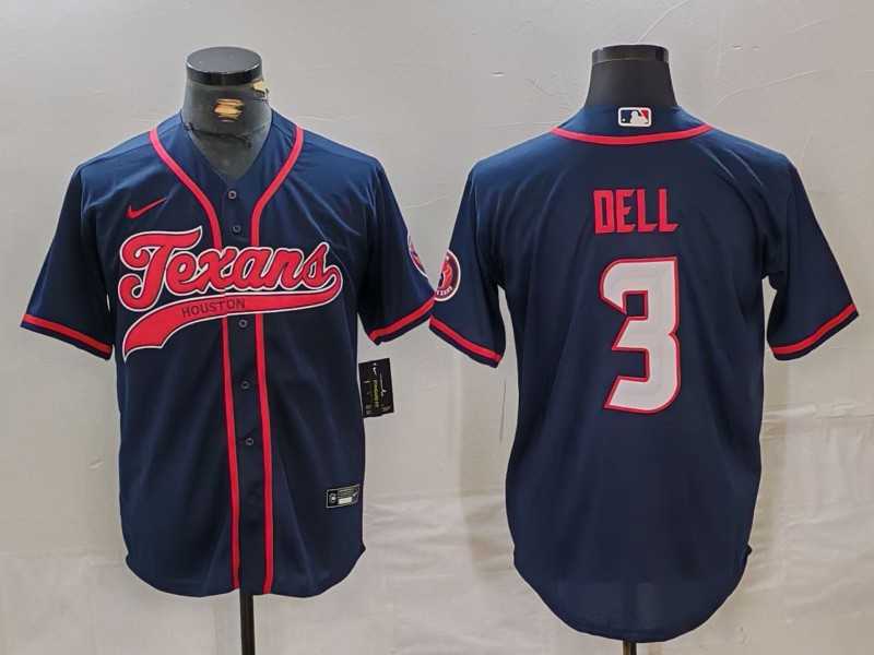 Men's Houston Texans #3 Tank Dell Navy With Patch Cool Base Stitched Baseball Jersey,We sell and wholesale Men's Houston Texans #3 Tank Dell Navy With Patch Cool Base Stitched Baseball Jersey on line form chian!